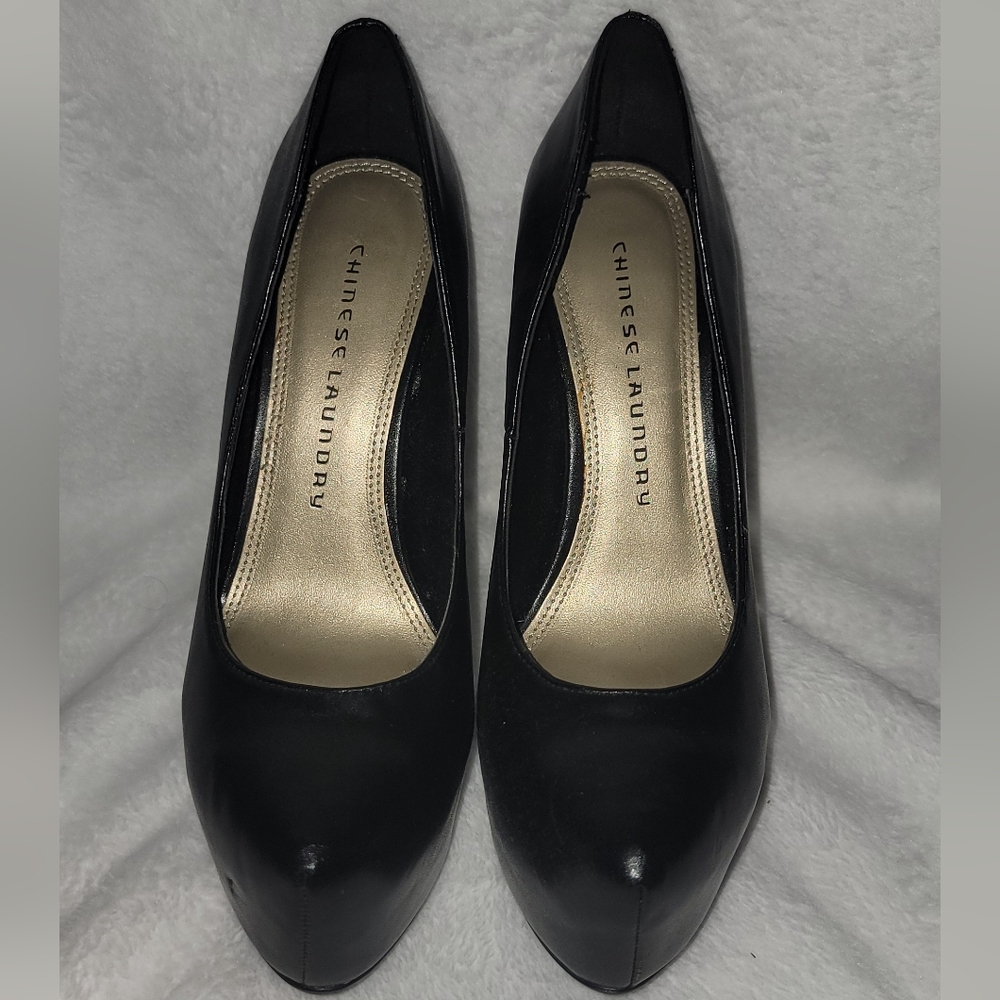 Black platform heels